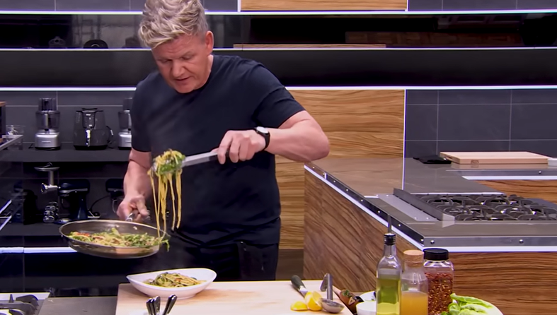 Gordon Ramsay, špageti sa zelenom salatom